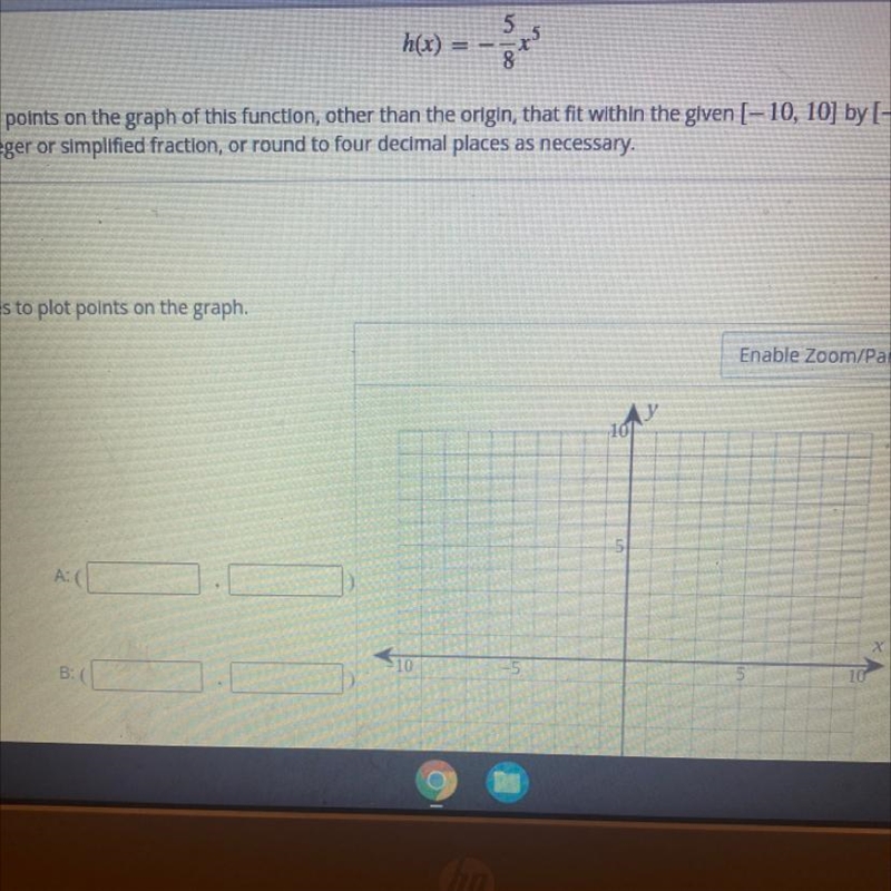 Find two points on the graph of this function other than the origin that fits in the-example-1