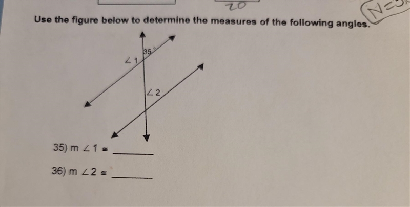 리 20 Use the figure below to determine the measures of the following angles. 21 X-example-1