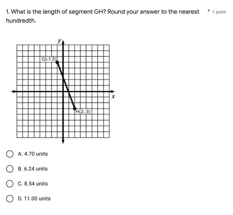 What is the length of segment GH? Round your answer to the nearest hundredth.A. 4.70 unitsB-example-1