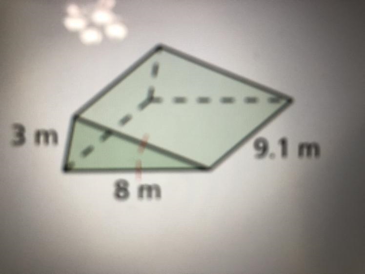 Help find lateral area and surface area of the right prism please. Round answers to-example-1