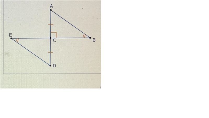 Is there a rigid transformation that would map triangle ABC totriangle DEC?-example-1