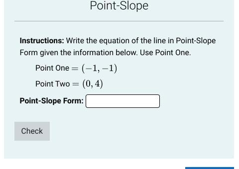 Algebra 2 point slope form help-example-1