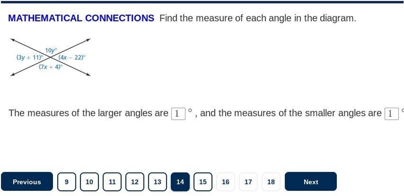 Find the measure of each angle in the diagram. ​-example-1