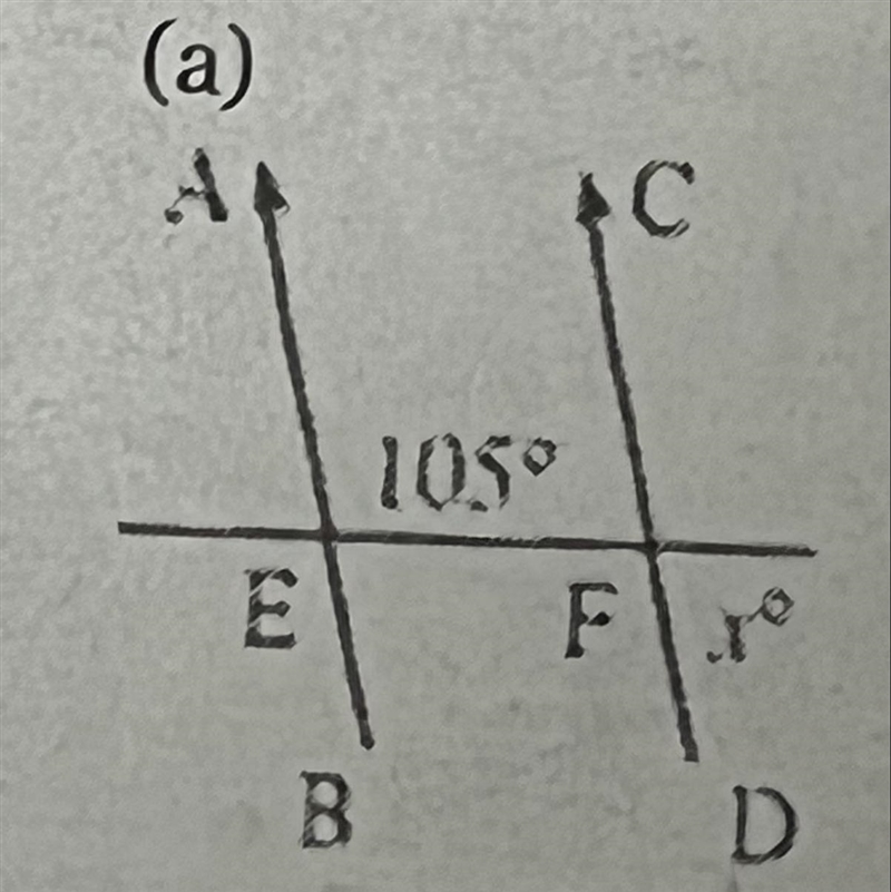 Find x value and give reasoning in the following image-example-1