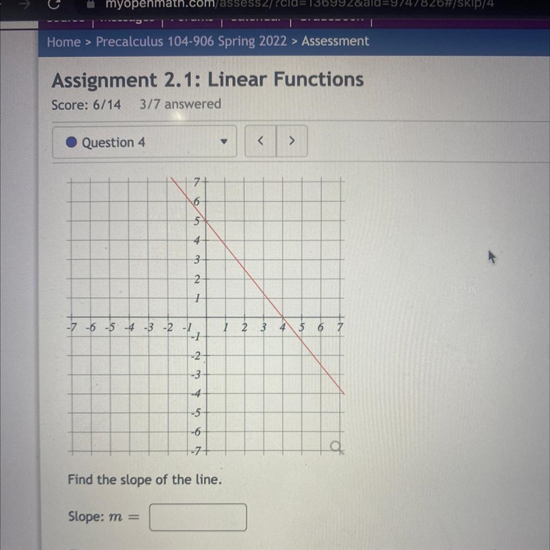 Find the slope of the line.-example-1