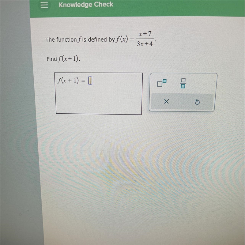 Need to find f(x+1) the function f is defined by f(x)-example-1