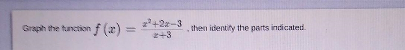 I need help with this problem, I need the hole, the horizontal asymptote , domain-example-1