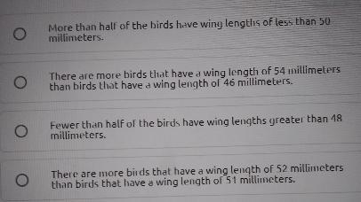 The top table shows the wing length in millimeters for 10 Birds-example-2