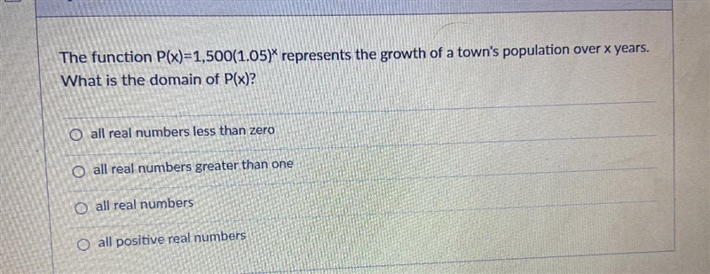 The function P(x)=1,500(1.05)^x represents the growth of a town's population over-example-1