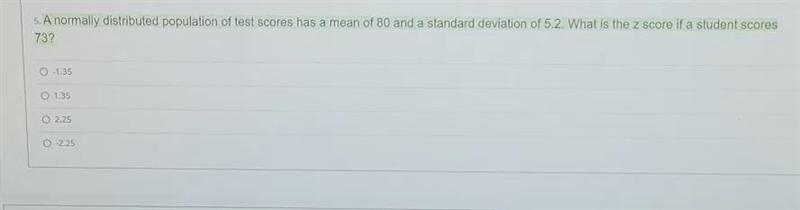 Normally distributed population of test scores as a mean of 80 and a standard deviation-example-1