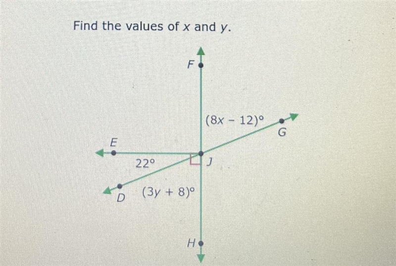 Find the values of x and y.-example-1