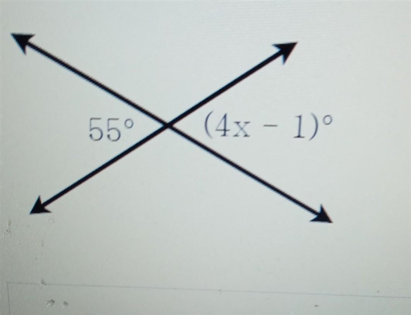 Write an expression that can be used to find the value of x in the diagram below-example-1