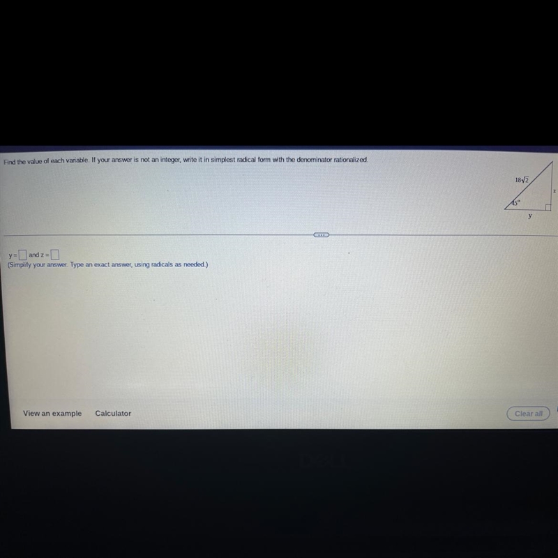 what is y and z? i understand what to do but i am unsure what the correct answer is-example-1