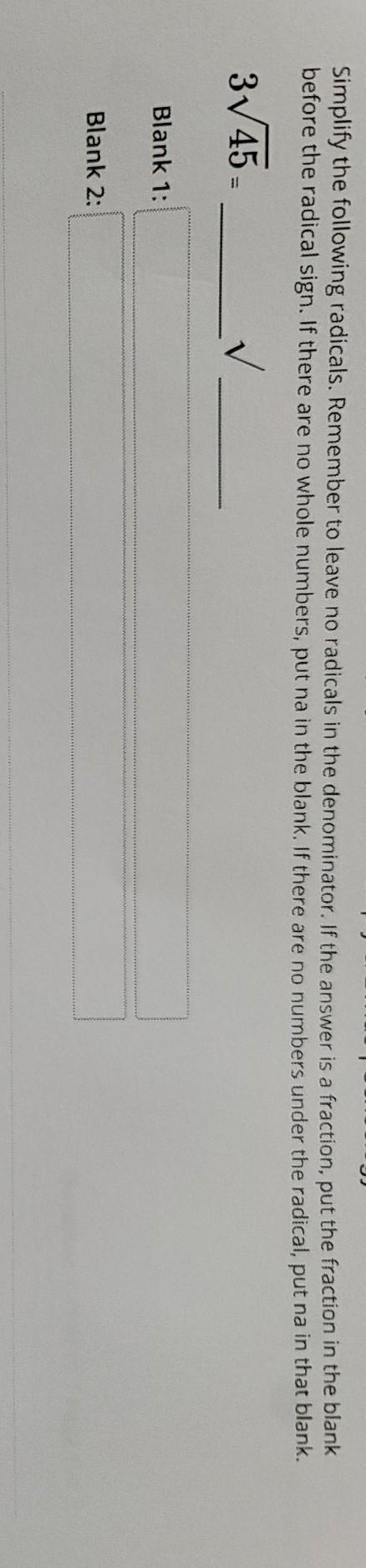 I keep explaining that I have blank 1 as 9 and blank 2 as 5. Blank 1 is not correct-example-1