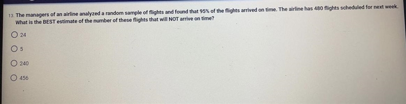 the managers of an airline analyzed a random sample of flights and found that 95% of-example-1