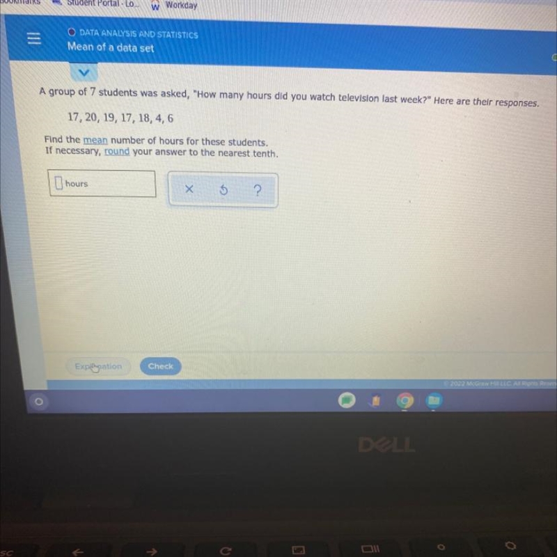 A group of 7 students was asked, "How many hours did you watch television last-example-1