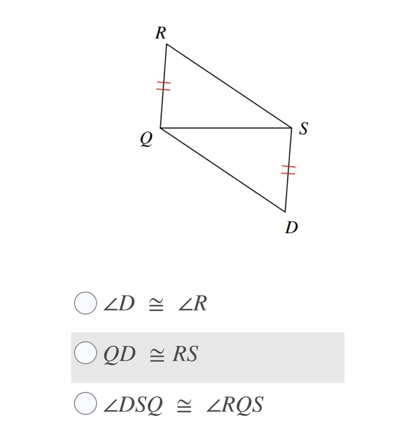 State what additional information is required in order to know that the triangles-example-1