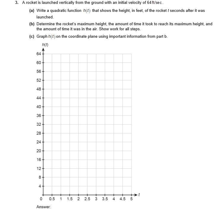 Please help with this problem:A rocket is launched vertically from the ground with-example-1