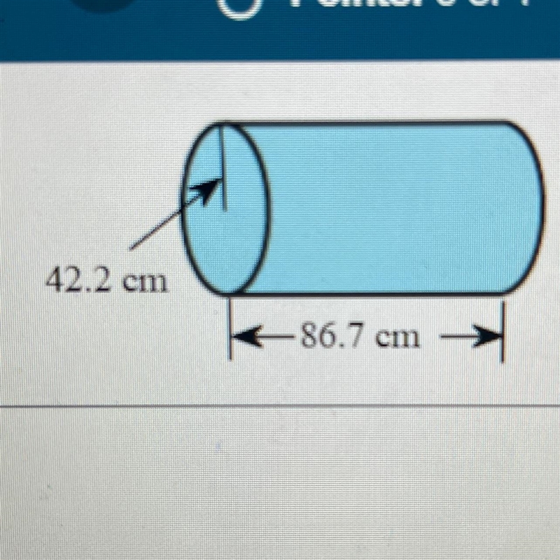 Find the volume of the cylinder shown in the picture-example-1