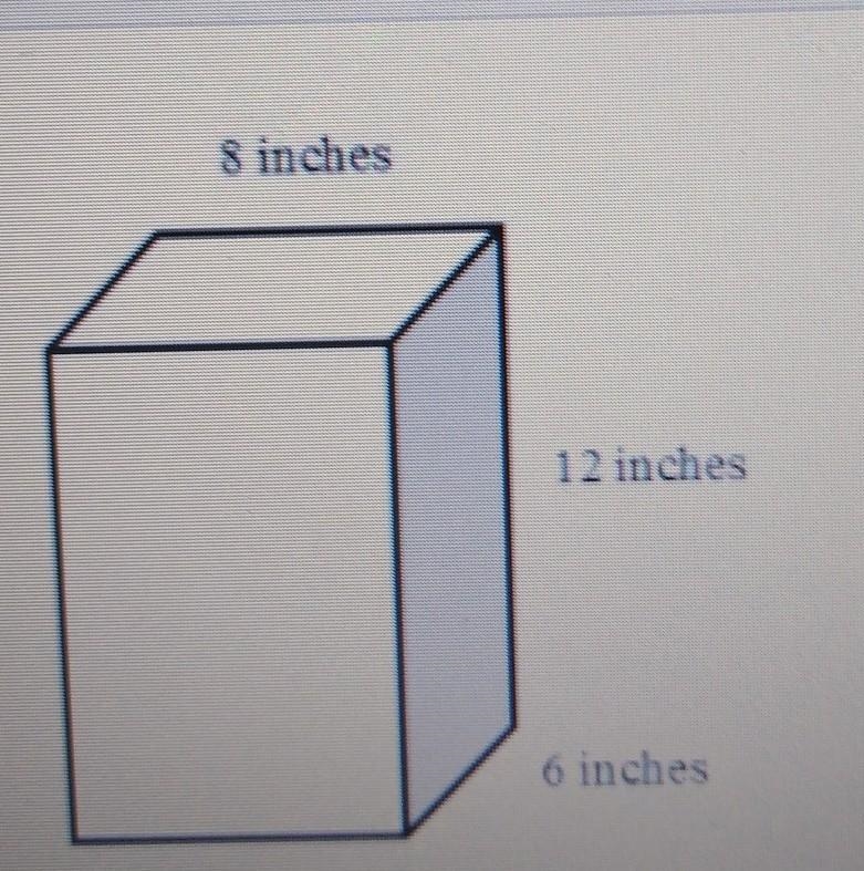 the volume of the figure shown is 576 cubic inches. How would the volume change is-example-1