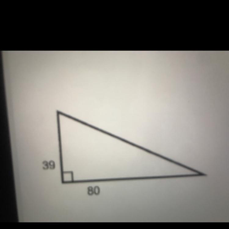 Find the length of the third side of each triable 39 80-example-1