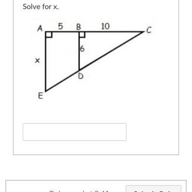 Solve for x. I think u have to do a portion I’m not sure-example-1