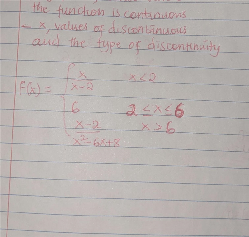 State where the function is continuous, discontuous and the type of discontinuity-example-1