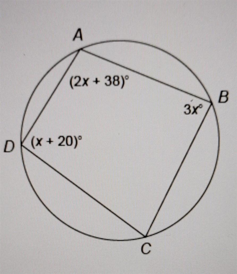 Quadrilateral ABCD ​ is inscribed in this circle. What is the measure of angle C? Enter-example-1