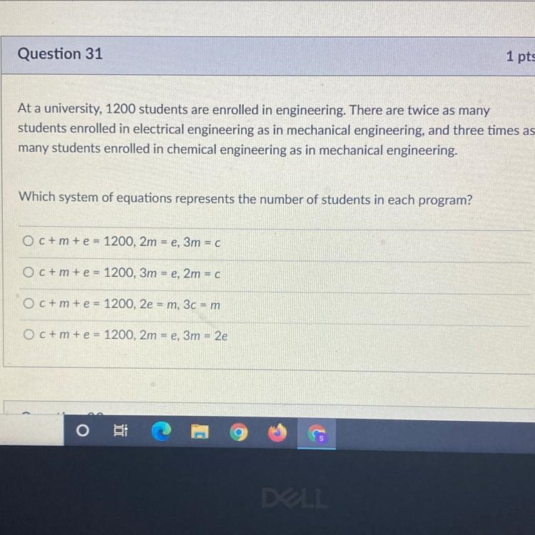 Which system of equations represents the number of students in each program-example-1