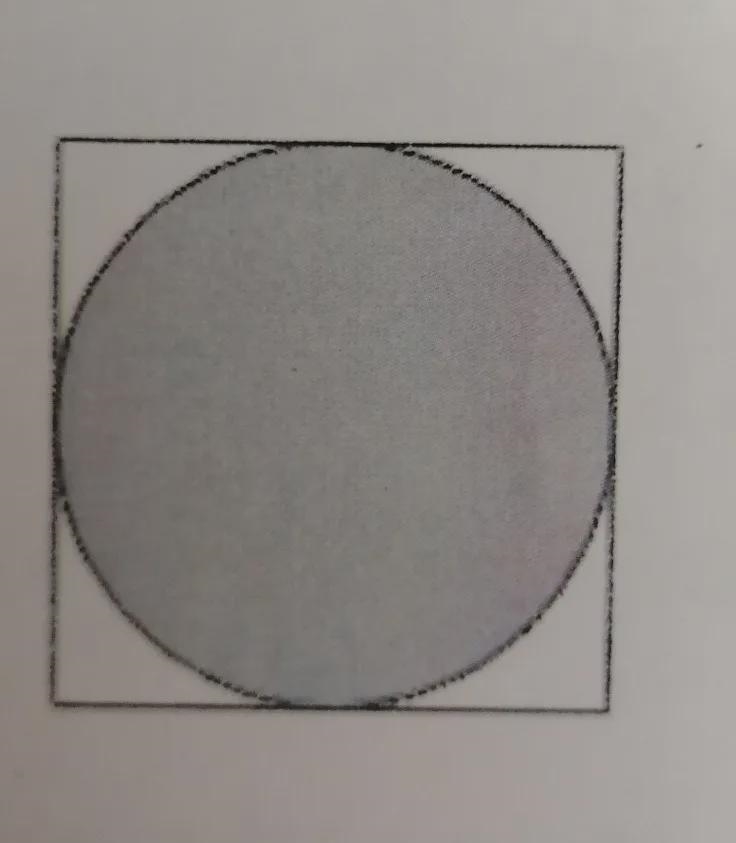 The circumference of the square is 28 cm. How long is the radius of the circle? Explain-example-1