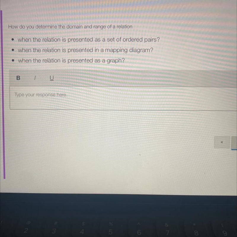 How do you determine the domain and range of a relation• when the relation is presented-example-1