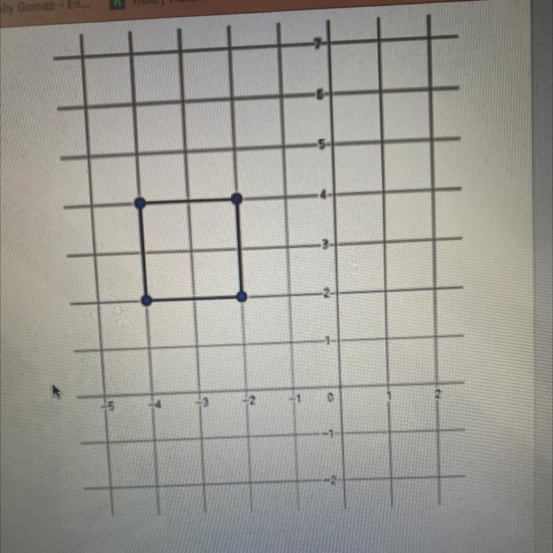 The image is the graph 6)Which line of reflection below would NOT map thesquare below-example-1