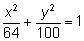 Write an equation in standard form of an ellipse that is 10 units high and 8 units-example-4