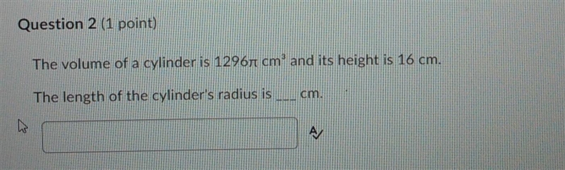 the volume of a cylinder is 1269 pi cm^3 and its height is 16 cmthe length of the-example-1