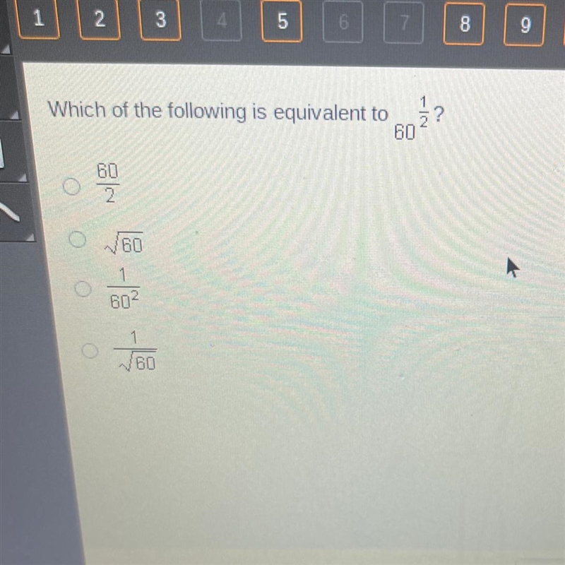 Which of the following is equivalent to 60 5? BD 2 VGO 60 - - /60-example-1