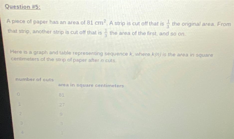 A piece of paper has an area of 81 cm².A strip is cut off that is 1/3 the original-example-1