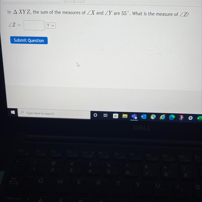 Course ListScore! OU TUUTUTZu anisweredQuestion 11In A XYZ, the sum of the measures-example-1