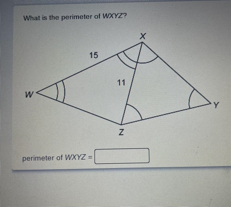 What is the perimeter of WXYZ? I need the answer please help me-example-1