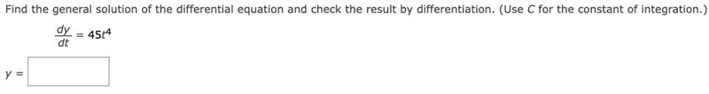 Find the general solution of the differential equation and check the result by differentiation-example-1