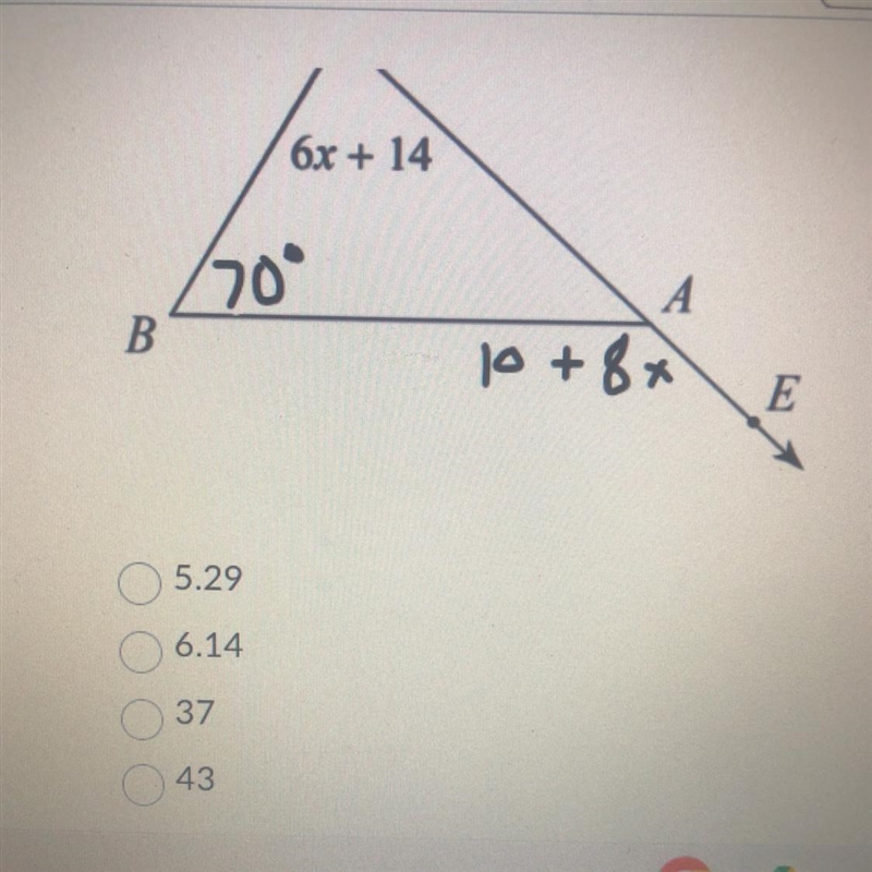 Solve For X the picture of the problem will be provided-example-1