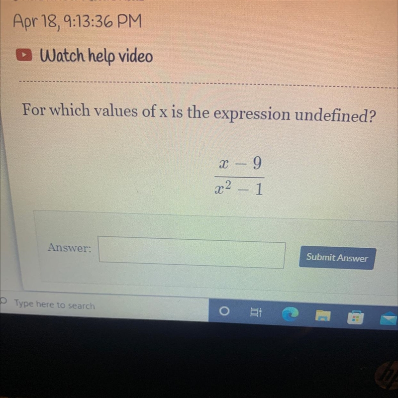 For which values of x is the expression undefined-example-1