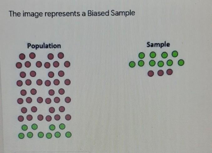 The image represents a Biased Sample Population Sample. true or false-example-1