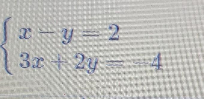 use the graph to solve the given system of equations by plotting both lines in the-example-1