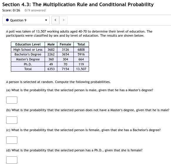 9. A poll was taken of 13,507 working adults aged 40-70 to determine their level of-example-1