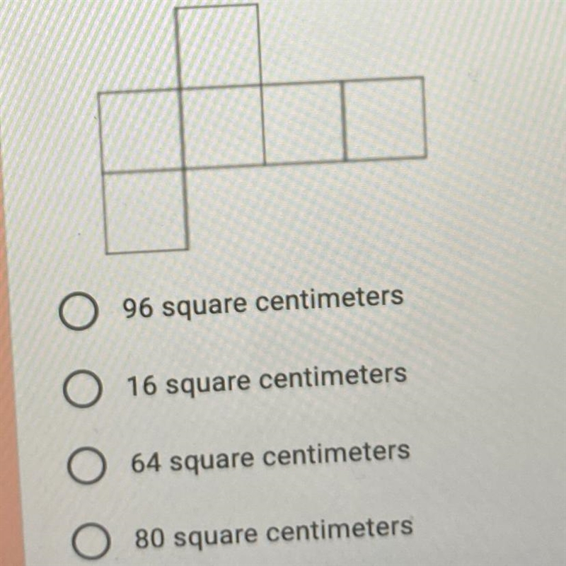 The cube pictured below has side lengths of 4 cm. What is the total surface area of-example-1