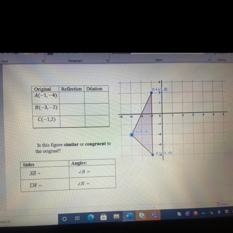 Perform the following transformations :First reflect the ABC across the y-axis ,then-example-1