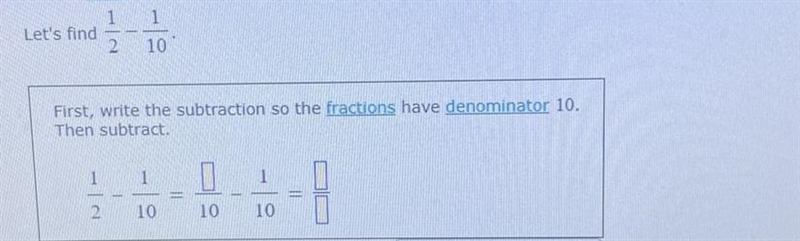 Writing unit fractions with a common denominator to add or subtract-example-1