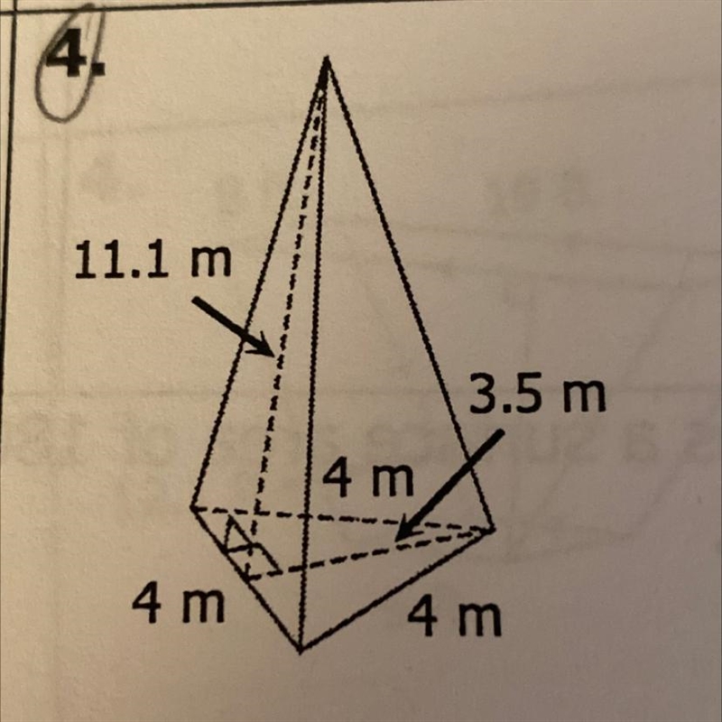 I need some help on finding the surface area. i don't know how to solve with a triangular-example-1