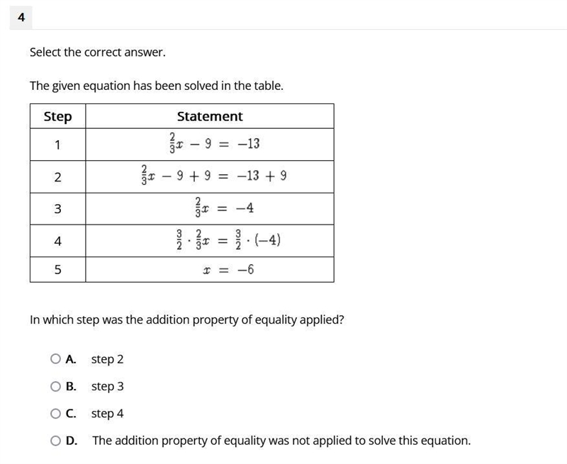 Select the correct answer from each drop-down menu.The given equation has been solved-example-1