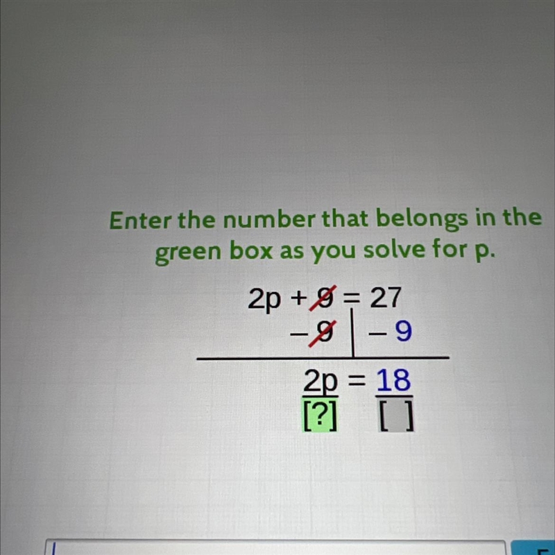 Can you the number that belongs in the green boxes you solve for p-example-1